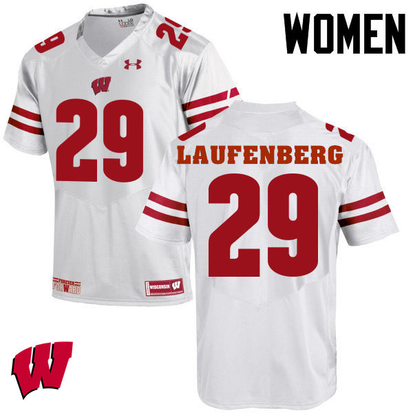 Wisconsin Badgers Women's #29 Troy Laufenberg NCAA Under Armour Authentic White College Stitched Football Jersey RN40J17LT